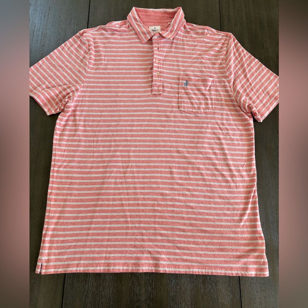 Johnnie-O Matthis Stripe Polo Shirt Pomegranate XXL Johnnie O Hangin’ Out XXL